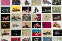 <조형연구>,김나언,'무제',종이 위에 아크릴,150x54