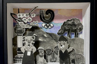 <표현기법I>, 전재원, '韓國', 수묵입체, 43.2x34.4