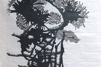  <수묵화2>, 류제희,  '마을', 장지에 수묵, 64 93