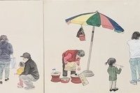 <채색화>, 박채린, 장지에 채색, 127×47