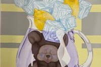 <채색기법>, 김혜린, '피터팬증후군2', 1장지에분채, 10호