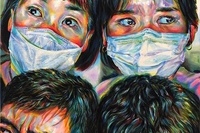 <유화>, 임아리, '불쾌한 친밀감', Acrylic, 65.X53cm