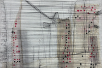 <표현기법>, 장명순, '무제', 실,천, 72.7×60.6