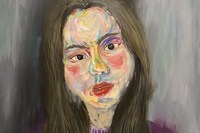 <유화기법>,정해연,'자화상',캔버스에 유화, 727x606mm