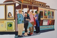 <채색화>,강수지,'거리',장지에 채색,91x72.7