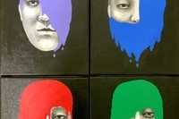  <소재와 기법>,신예린, '고난과 시련', Acrylic, 66.8X48.4 cm