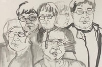 <기초소묘>,조서정,'아버지', 화선지에 수묵 , 95cmx120cm