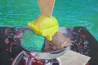 <유화4>,류현정,'ice-cream',유채,100.0x80.3