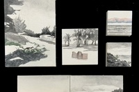 <채색화Ⅰ>, 조윤채, 'alone', 석채, 27.3x22.0,17.9x17.9,12x12,12
