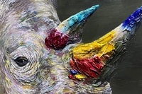 <색채조형>,조유빈,'코뿔소',아크릴,모델링페이스티 54cmx42cm