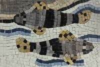 <표현기법II>, 조예진, 'fish', 캔버스에 혼합매체, 33.4x24.2