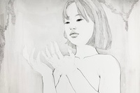 <소묘>, 방희경, body, 캔버스에 먹, 15호