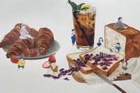 <채색화>박윤서, 놀이터, 장지에 채색 100x65.1