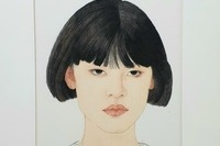 <소묘>, 곽명길, 무제, 순지에 먹과 물감, 375×490mm