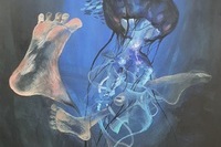 <소재와 기법>, 백유진, 현신, 캔버스에 아크릴, 72.7×60.6(cm)