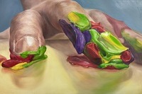 <소재와 기법>, 조리예, 흔적,유화, 80.3 x 53