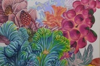 <표현기법>윤현지, 식물1, 광목천에 아크릴채색 91x60.7