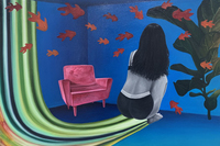 <소묘>, 차예은, 내 방을 여행하는 법, Oil on Canvas, 72.7×50cm