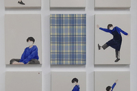 <채색화I>이세진, 나 여기 있어요, 장지에 채색 67x122