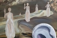 <유화lll>권수민, 모래폭풍속여인들, 유화, 116.8x80.3