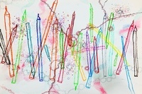<기초소묘>, 이서인, 융합감각드로잉, 오일파스텔, 연필, 펜, 수채 _63x46cm