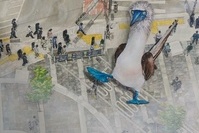 <채색화>윤현지, 거대한 그 녀석, 장지에 채색 91.28x70
