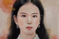 <채색기법>, 전유나, 지수, 장지에 분채, 230x330mm